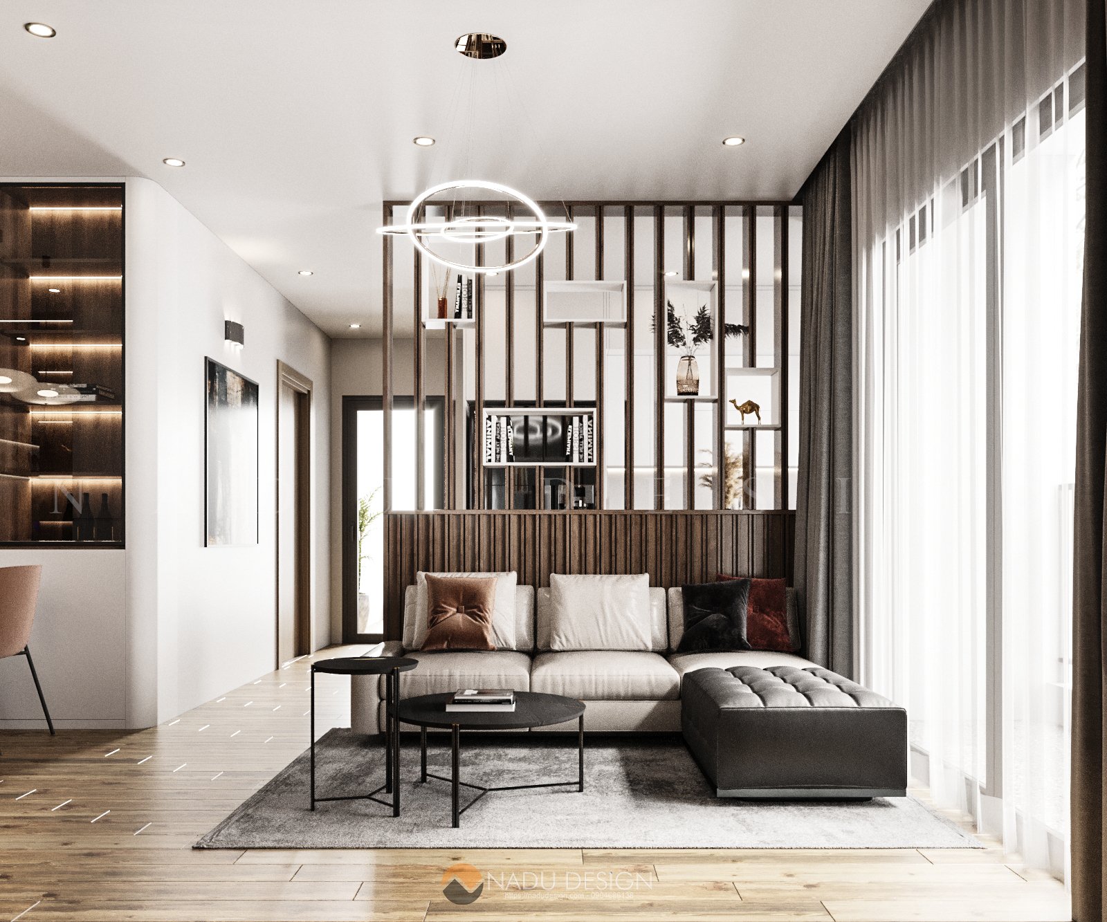 Thiết kế nội thất căn hộ Vinhomes Smart City 98m2 phong cách hiện đại